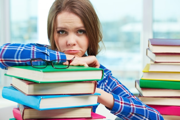 Stressed student thinking Free Photo